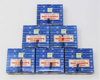 NAG CHAMPA Original Incense Cones Bulk 6 X 12 (72) Wholesale Lot Satya Sai Baba • $10.90