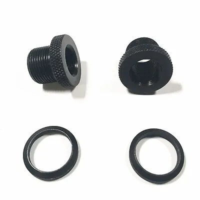2 Pack Aluminum Thread Adapter 1/2x28 To 5/8x24 With Crush Washer • $8.49