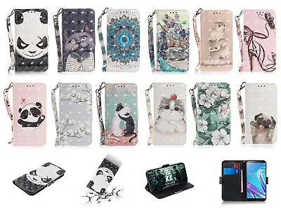 Phone Case For ZTE A7S Blade A52 A72 V40 Vita Leather Stand 3D Painted Flip Case • $12.09