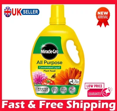 2.5L Fast Growing Plant Food Miracle Gro All Purpose Concentrated Liquid • £14.99