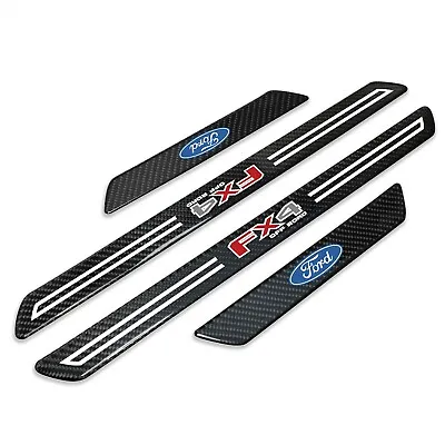 Ford F-150 FX4 Off Road Black Real Carbon Fiber 4 Universal Door Sill Protector • $49.99