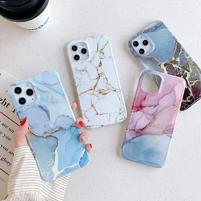 $8.79 • Buy Marble Phone Case For IPhone 13 Pro Max 12 Pro XS XR X 8 7 Shockproof Hard Cover