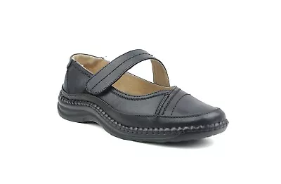 Ladies Nurse Office Work UK Wide EEE Fit Touch Fasten Womens Casual Loafers Shoe • £24.99