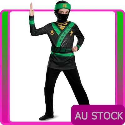 Kai Kids Lego Ninjago Lloyd Legacy Jumpsuit Costume Green Ninja Movie • $35.14