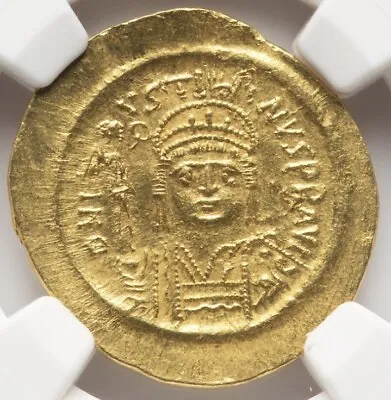 NGC Ch AU GOLD Justin II 565-578 AD Byzantine Empire AV Solidus Victory Coin • $794.99