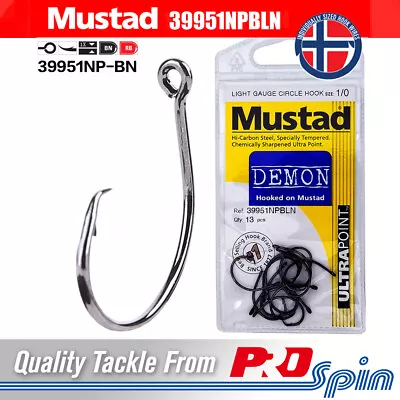 $5.75 • Buy Mustad Demon Circle Hooks 39951NPBLN