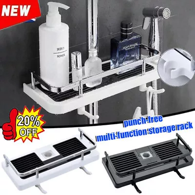 £7.12 • Buy Bathroom Shelf Shower Pole Caddy Racks Storage Organiser Tray Holder  2-in-1