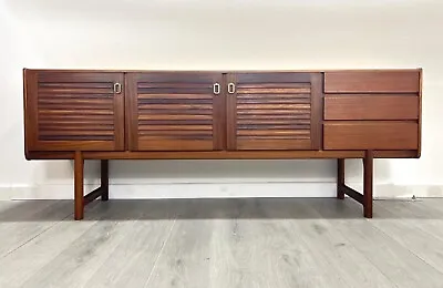 Mcintosh Of Kirkcaldy Mid Century Teak Louvred Door Sideboard • £945