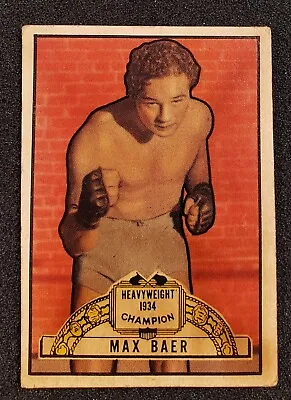 $36 • Buy Max Baer 1951 Topps Ringside Boxing Card, #11, Heavy Weight Champ, RARE