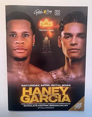 Devin Haney Vs Ryan Garcia 2024 Official Program W/ 2 Cards And Bout Sheet • $60