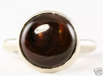 Vintage Modernist Sterling Silver Fire Agate Opal Ring • $195