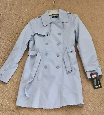 David Barry Pale Blue Lined Macintosh Size 10 Bnwt Rrp £59.99 • £22.50