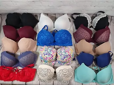 Lot Of 14 VICTORIA'S SECRET & PINK Bra / ALL DIFFERENT STYLES - Sz 34D / AWESOME • $72.99