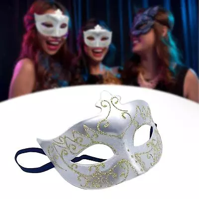 Masquerade Mask Cosplay Men Half Face Mask For Club Party • £6.53