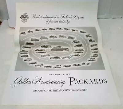 Packard Dealer Golden Anniversary Showroom Poster 1915 1920 1934 1939 1948 1949 • $38.04