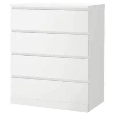 MALM White Chest Of 4 Drawers 80x100cm • £130