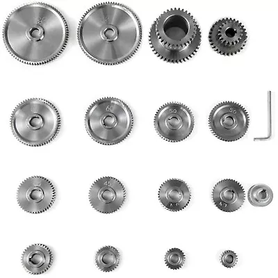 VEVOR 17pcs/set Mini Lathe Gear CJ0618 Household Small Lathe Metal Exchange Gear • £55.19