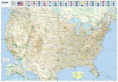 £11.89 • Buy USA  Michelin Rolled  Tubed Wall Map Paper Wall Ma