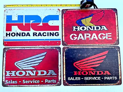 Honda Tin Sign Honda Motorcycles Dirt Bikes SXS Racing Metal Gift Shop Garage • $11.95