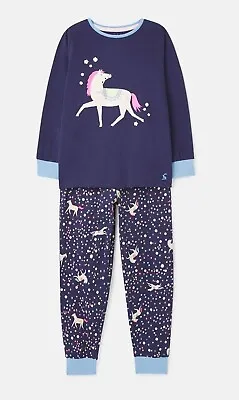Joules Girls Sleepwell Pyjama Set - Blue Horse Ditsy - Various Sizes *BNWT* • £20.76