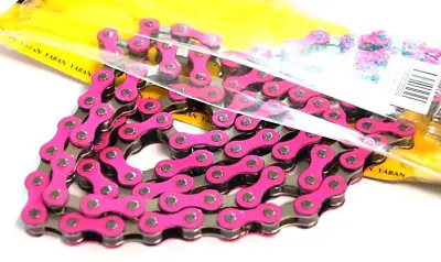 YBN S-410 Singlespeed Chain — 1/8  X 112 Links / Pink — AUS STOCK — Bike BMX SS • $28.99