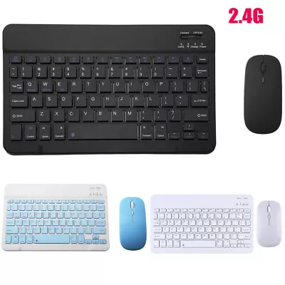 Wireless Bluetooth Keyboard Mouse For IMac IPad IPhone Android Tablet Desktop PC • £12.24