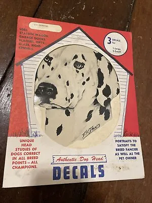 Vintage Authentic Dog Head Decals Dalmatian 9131 NOS • $10