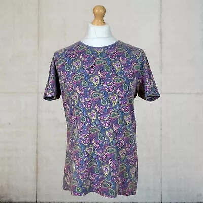 Pretty Green X Jimi Hendrix Paisley Print T-Shirt Size Large Fits Medium • £25