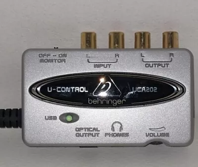 Behringer U-Control UCA202 Ultra-Low Latency 2 In/2 Out USB Audio Interface • $19.99