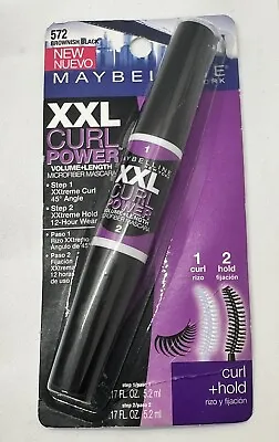 Maybelline XXL Curl Power Volume + Length Microfiber Mascara BROWNISH BLACK 572 • $15.75