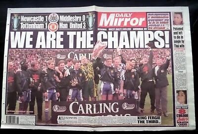 Daily Mirror    Manchester United We Are Champs & 8 Page Pull Out   6-5-1996 • £5.95