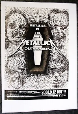 Metallica Poster CD DVD Promo Japanese Original Death Magnetic 2008 • £60