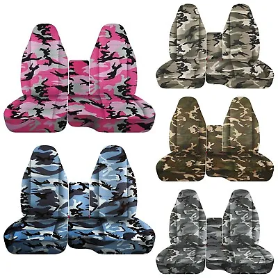 Front Set Car Seat Covers Fits GMC Sonoma 94-04 Truck 60/40 With Console  Camo • $106.99