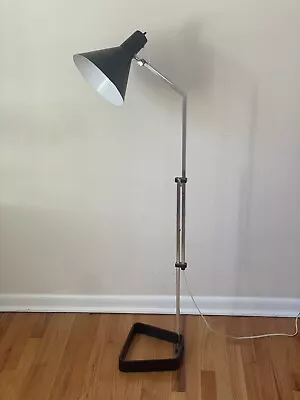 Vintage 1960s Luxo Floor Lamp Jac Jacobsen Norway Adjustable Swivel • $425