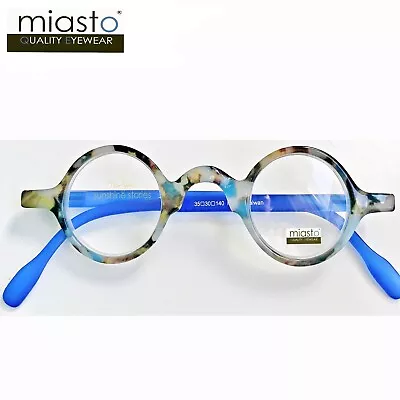 Miasto Small Mini Round Reading Glasses Premium Spring Hinge+2.75 (blue) Taiwan • $26.99