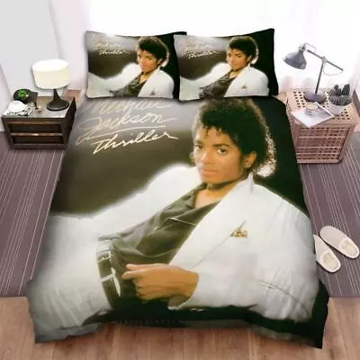 Michael Jackson Thriller Album Quilt Duvet Cover Set Twin Bed Linen Bedspread • $67.99