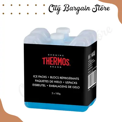 Twin 100g Thermos Cool Bag Cooler Box Freeze Board Ice Pack For Cool Boxes 4086 • £5.19