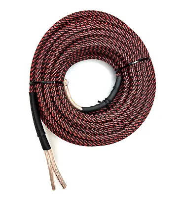 Red/Black Snakeskin Sleeve 12 Gauge 50 FT Copper Marine Car Audio Speaker Wire • $39.99