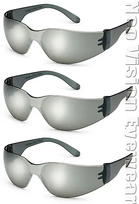 3 Pack Gateway Starlite Small Silver Mirror Safety Glasses Sunglasses Z87+ • $11.44