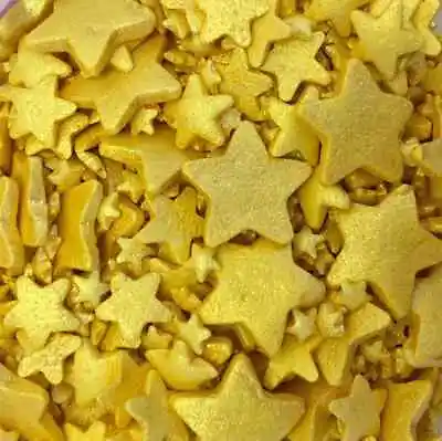 Edible Stars Mixed Size Gold Silver Rainbow Sprinkles Cake Confetti Decorations • £3.30