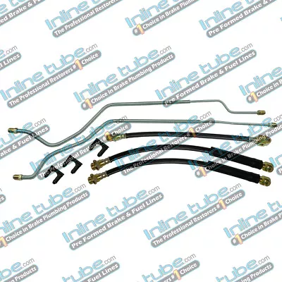 68-72 Disc Brake Conv Rear Axle Lines Tubing Tubes Caliper Hoses Chevelle Ss • $70.99