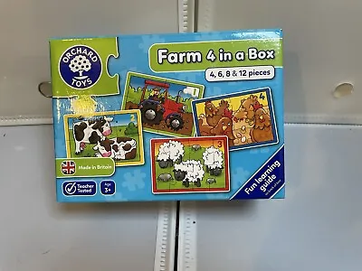 £1.50 • Buy Orchard Toys Farm 4 In A Box Jigsaw Puzzles Age 3+