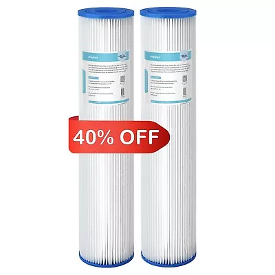 5/20/50 Micron 20 X4.5  Washable Pleated Sediment Water Filter Fit For Big Blue • $38.39