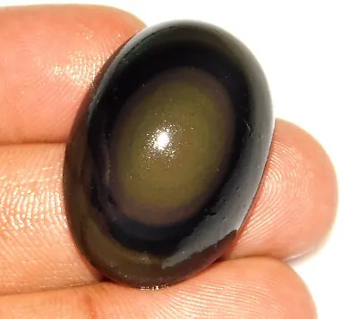 47.ct Natural Rainbow Obsidian Eye Oval Cabochon Jewelry Making Gemstone As=394 • $14.48