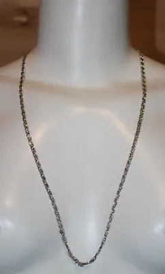 Vintage MONET 28  LONG Link Chain Necklace Silver Tone Costume Jewelry • $17.95