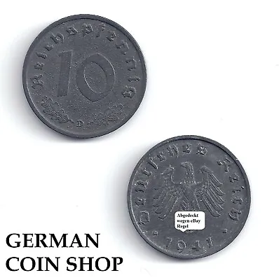 10 Reichspfennig Zinc 1940 1941 1942 1943 1944 A B D E F G J - Please Select • £2.17