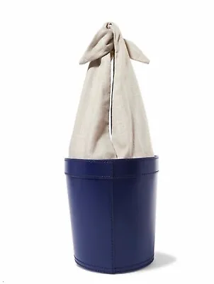 $194.99 • Buy Staud Women's Britt Leather And Canvas Bucket Bag In Blue