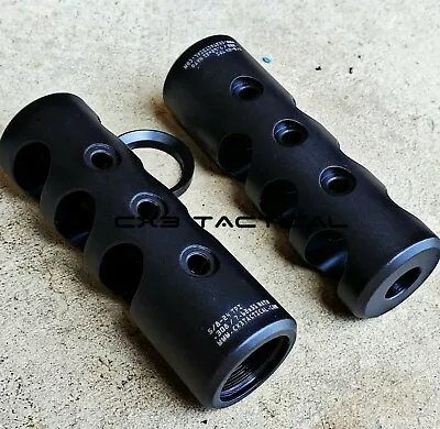 .308 Muzzle Brake Compensator 7.62x51 5/8x24 TPI 5/8-24 Crush Washer Black Comp • $31.99