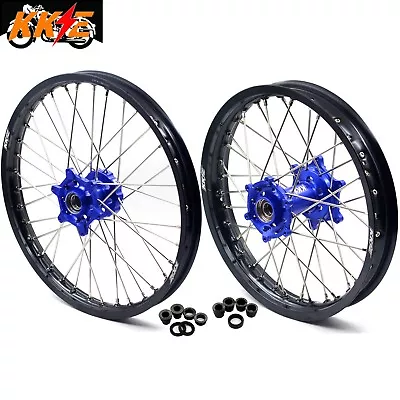 KKE 21/19 MX Wheels Rims For Husqvarna FC TC FS FX FE TE 2014-2022 Blue CNC Hubs • $529