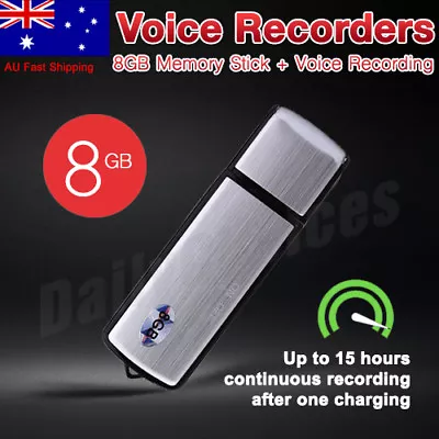 Mini 8GB USB Disk Pen Flash Drive Digital Audio Voice Recorder 15 Hrs Recording • $20.59